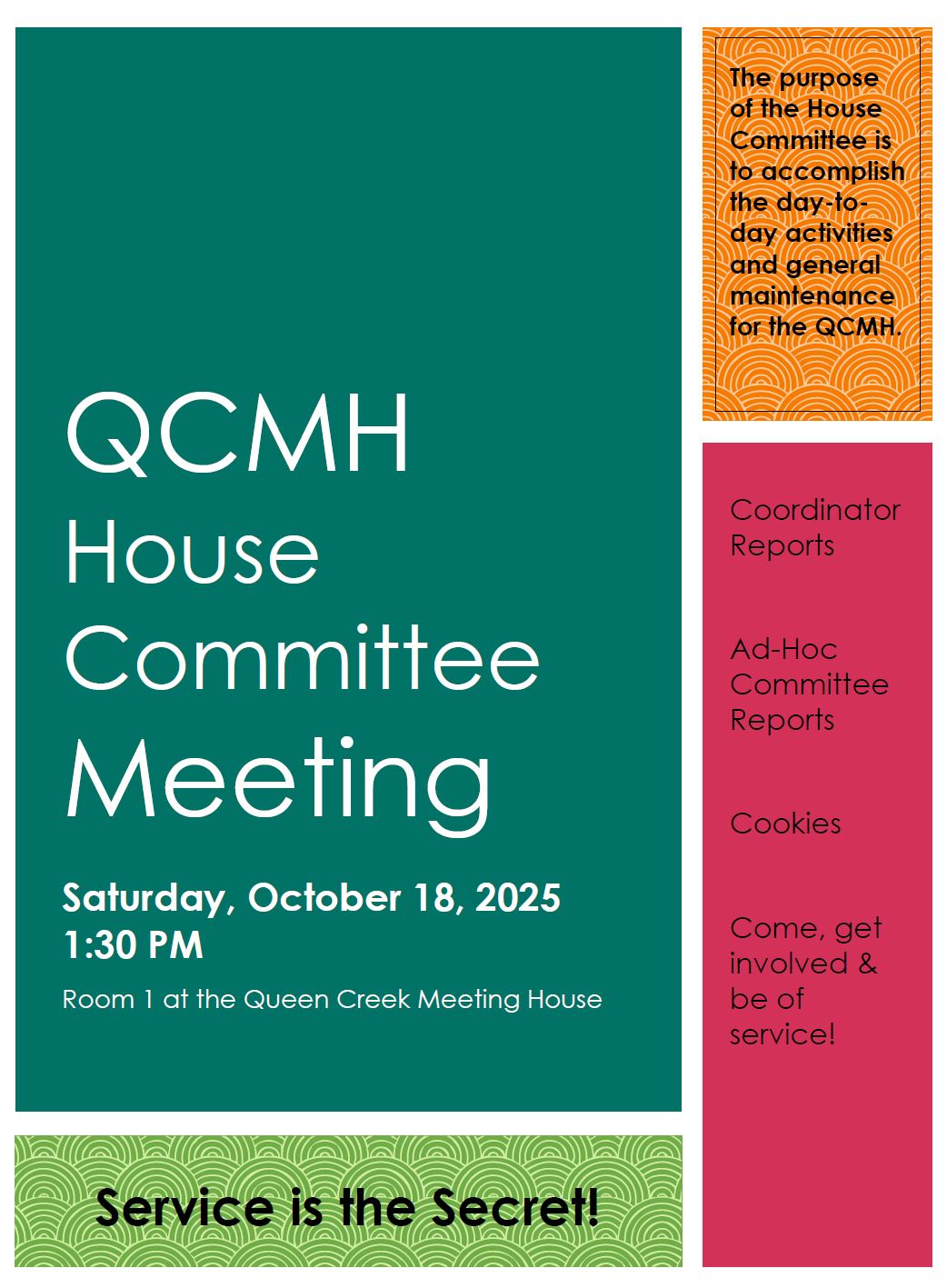 Quarterly House Committee Meeting