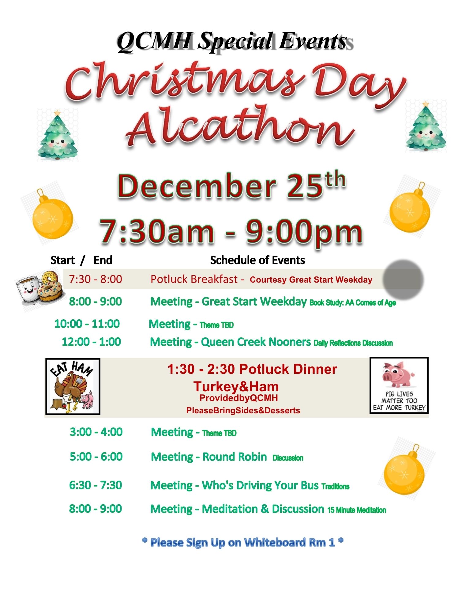 QCMH Christmas Day Alcathon